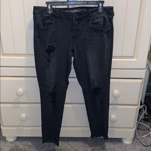 AE distressed Black jegging